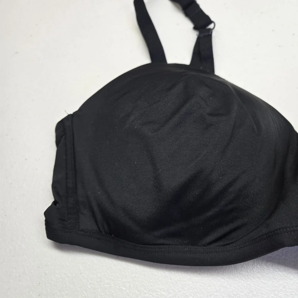 Kindly Yours Women Bra 38D Black T Shirt Wireless Lightly Lined Adjustable Strap